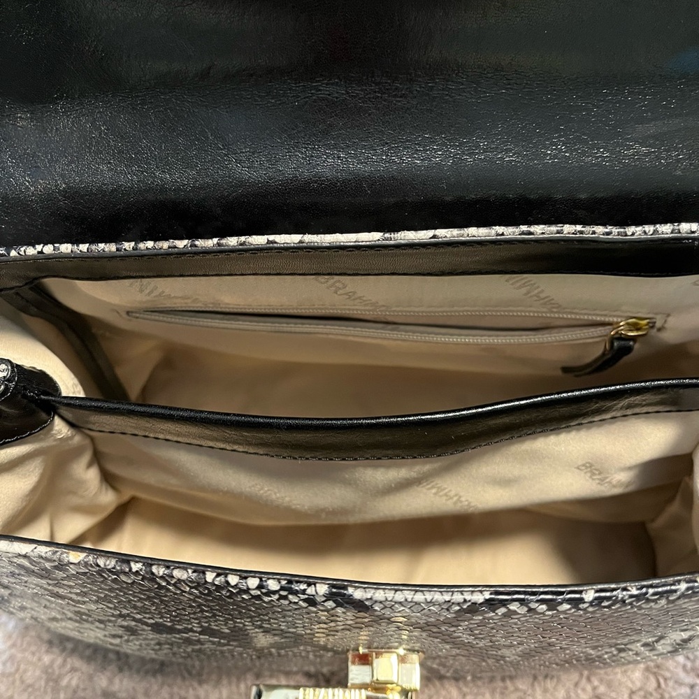 Brahmin Elegant Black and Gray Snakeskin Women's Bag - Picture 6 of 12